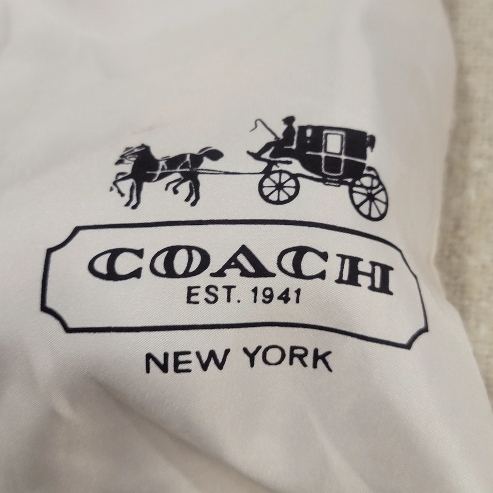 ​Coach Poppy Taylor East West Tote Pink Pebbled Leather Silver Chain 24083 - Picture 17 of 17